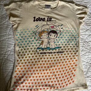 Love Is Come Rain Or Shine Kim Grove Casali Minikim T-Shirt Shirt Vintage Comic